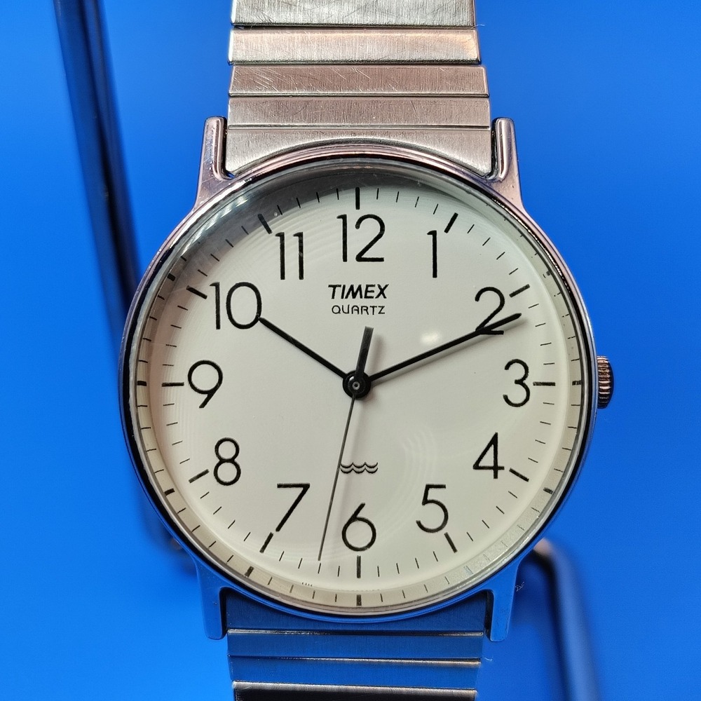 Vintage 1988 Timex Classic 32mm Mens Quartz Dress Watch Fully Restored